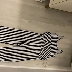 Girls striped jumpsuit